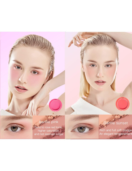 Paleta de Rubor Facial UCANBE 5 Colores Mate 40g con Brocha