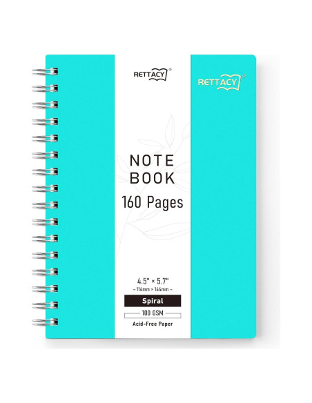 Cuaderno de Bolsillo RETTACY A6 160 Páginas Rayadas Azul