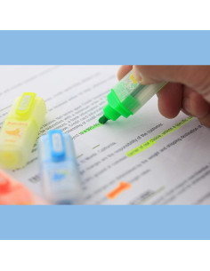 Marcadores Fluorescentes BAZIC Aromatizados 6 Colores Punta Chisel 2