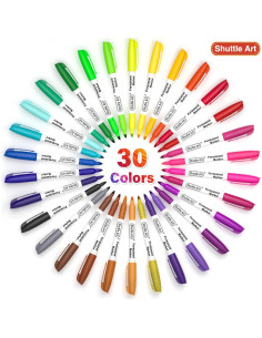 Marcadores Permanentes Shuttle Art 30 Colores Punta Fina 2