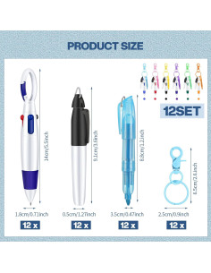 Juego de bolígrafos y resaltadores Fainne para enfermeras 48 piezas 2
