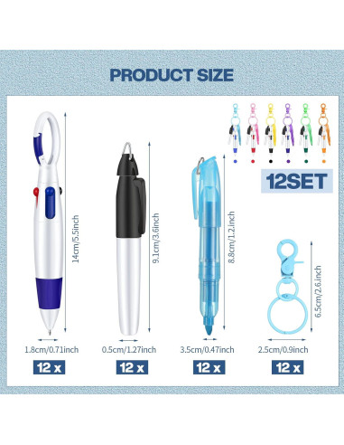 Juego de bolígrafos y resaltadores Fainne para enfermeras 48 piezas