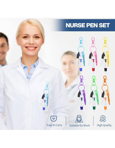 Juego de bolígrafos y resaltadores Fainne para enfermeras 48 piezas