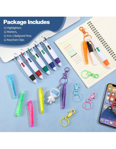 Juego de bolígrafos y resaltadores Fainne para enfermeras 48 piezas