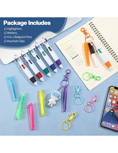 Juego de bolígrafos y resaltadores Fainne para enfermeras 48 piezas