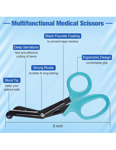 Kit de Herramientas para Enfermeras Enhon 6 Piezas Azul