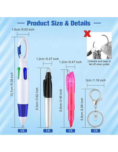 Kit de Herramientas para Enfermeras Enhon 6 Piezas Azul