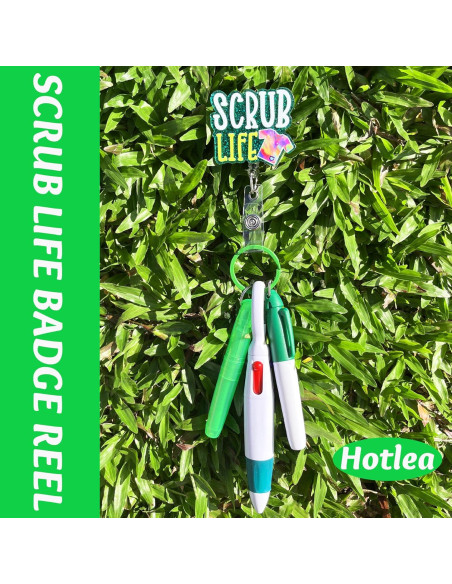 Juego de Insignia Retráctil y Bolígrafos Hotlea Verde Juego de Insignia Retráctil y Bolígrafos Hotlea Verde