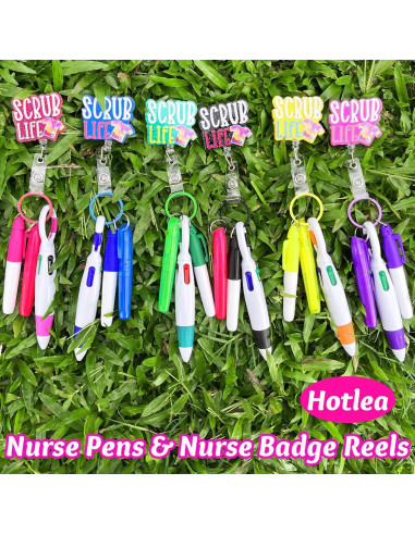 Juego de Insignia Retráctil y Bolígrafos Hotlea Verde