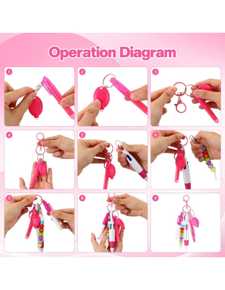 Conjunto de Accesorios para Enfermeras Spiareal 7 Pcs Rosa