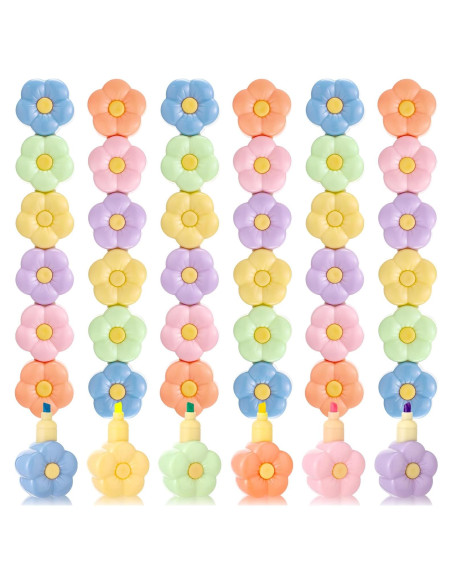 Paquete de 6 Bolígrafos Resaltadores Florales Fullhawl