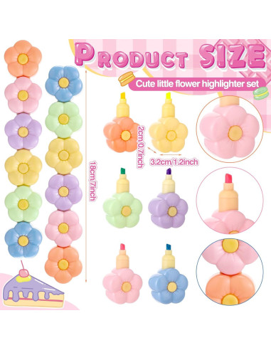 Paquete de 6 Bolígrafos Resaltadores Florales Fullhawl