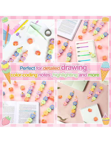 Paquete de 6 Bolígrafos Resaltadores Florales Fullhawl