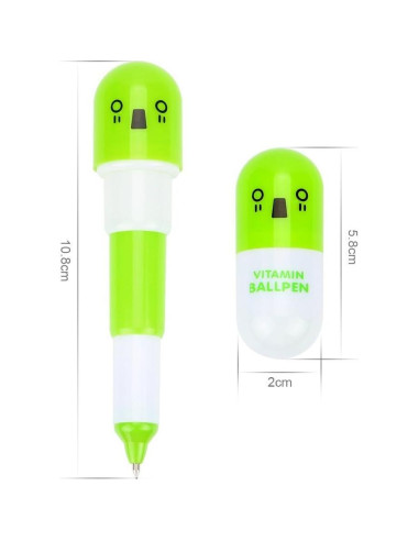 Set 16 Bolígrafos Jeringa y Pastilla SunAngel - Fluorescentes