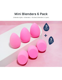 Conjunto de Esponjas de Maquillaje AOA Studio 6 Piezas Rosa 2