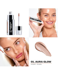 Iluminador Líquido Sacheu STAY-N 30ml Aura Glow Larga Duración 2