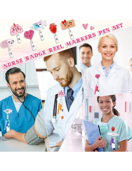 Conjunto de Regalo de Enfermera Fainne 24 Piezas con Bolígrafos y Clips