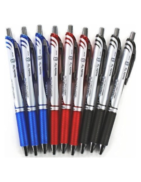 Set de 9 Bolígrafos de Gel Retráctiles Pentel Energel 0.5mm