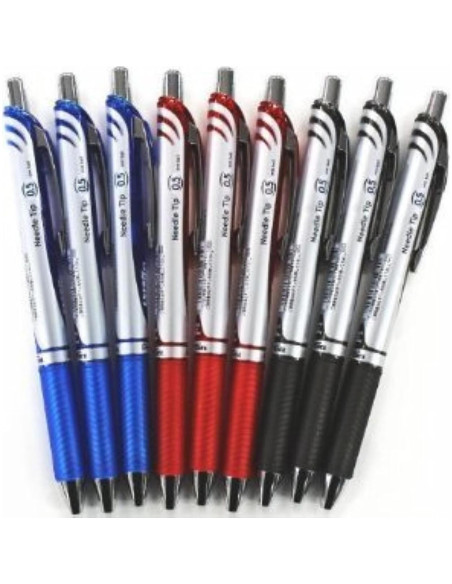 Set de 9 Bolígrafos de Gel Retráctiles Pentel Energel 0.5mm