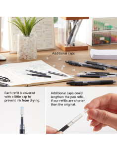 Recargas de bolígrafo de gel Shuttle Art 60 unidades 0.7mm negro 2