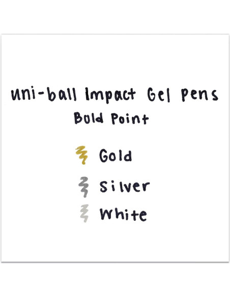 Bolígrafo de Gel Uniball Impact Bold 1mm Multicolor 3 Unidades