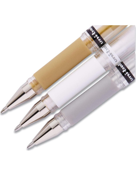 Bolígrafo de Gel Uniball Impact Bold 1mm Multicolor 3 Unidades