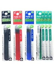 Recargas de Tinta de Gel Pilot FriXion Ball 4, 0.5mm, 12 Pzs