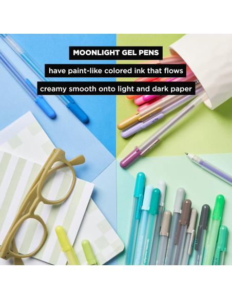 Bolígrafos de Gel SAKURA Gelly Roll Moonlight 10 Colores 0.3mm