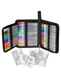 Set de 48 bolígrafos de gel Typecho con estuche portátil