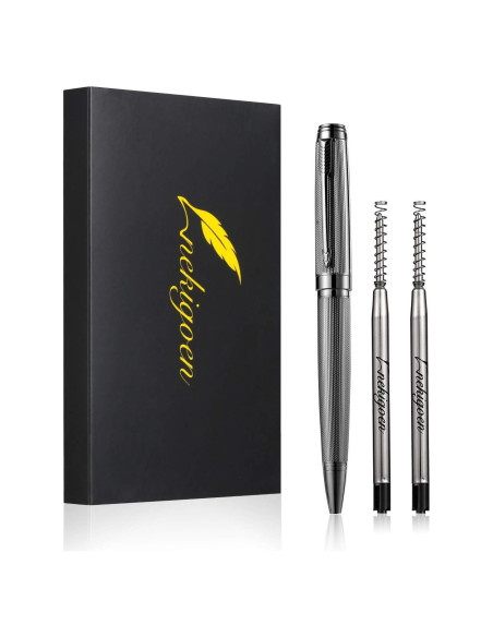 Bolígrafo Retráctil de Acero Inoxidable Nekigoen B2 con Recargas