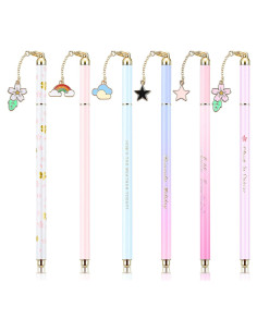 Bolígrafos de Metal Zonon 6 Piezas Tinta Gel Punta Fina 0.35/0.5mm