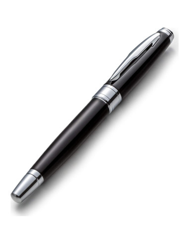 Pluma Rollerball ZenZoi Ejecutiva Negra con Tinta Fina Recargable