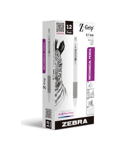 Lápiz Mecánico Zebra Pen Z-Grip 0.7mm Grafito HB Paquete 12