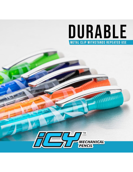 Lápiz Mecánico Pentel Icy 0.7mm Multicolor Paquete de 12