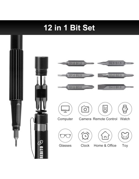 STREBITO Juego de Destornilladores 13 en 1 Ergonómico
