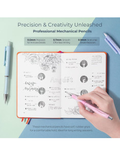 Set de Lápices Mecánicos Nicpro 38PCS Pastel 0.5-2.0mm 2