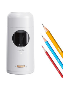 Sacapuntas Eléctrico Tenwin Jumbo 7-11.5mm Recargable Plata