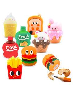 Sacapuntas Manual Colorido DueHoppee - Paquete de 8 para Niños