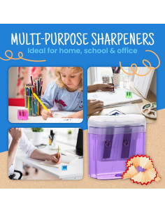 Paquete de 100 Sacapuntas Manuales Craftzilla Multicolor 2