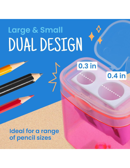 Paquete de 100 Sacapuntas Manuales Craftzilla Multicolor