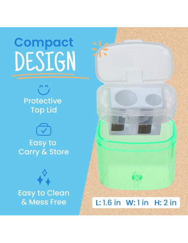 Paquete de 100 Sacapuntas Manuales Craftzilla Multicolor