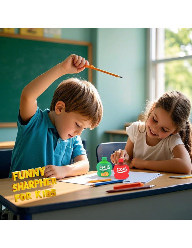 Sacapuntas Manual Colorido DueHoppee - Paquete de 8 para Niños