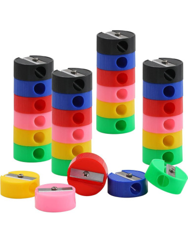 150 Sacapuntas Mini Manuales de Colores XAJH para Aula