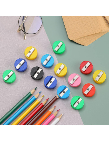 150 Sacapuntas Mini Manuales de Colores XAJH para Aula