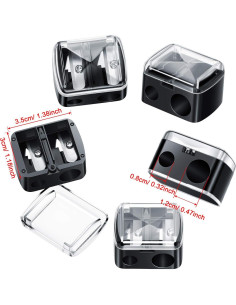 Paquete de 5 Sacapuntas de Maquillaje Chuangdi Negro 2