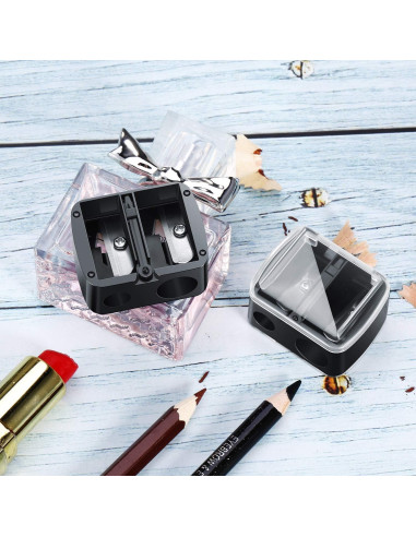 Paquete de 5 Sacapuntas de Maquillaje Chuangdi Negro