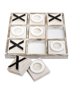 Juego de Tres en Raya de Madera JEVERGN 32 cm Decorativo