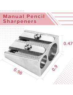 Tamaki Sacapuntas de Metal 8 Pack 2 Agujeros para Lápices 2