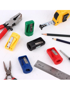 Paquete de 20 Sacapuntas Manuales Uoeo para Carpintería Multicolor 2