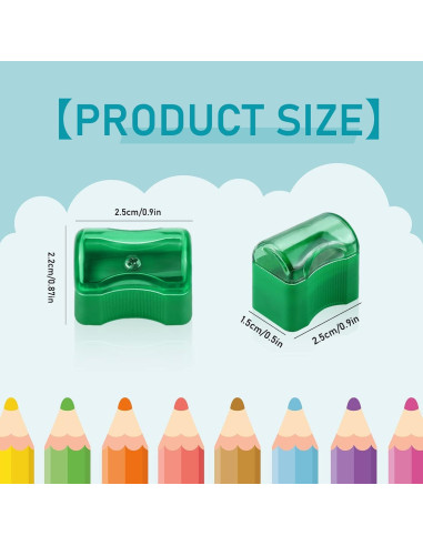 Sacapuntas Manual de Plástico Multicolor Faxco - 96 PCS